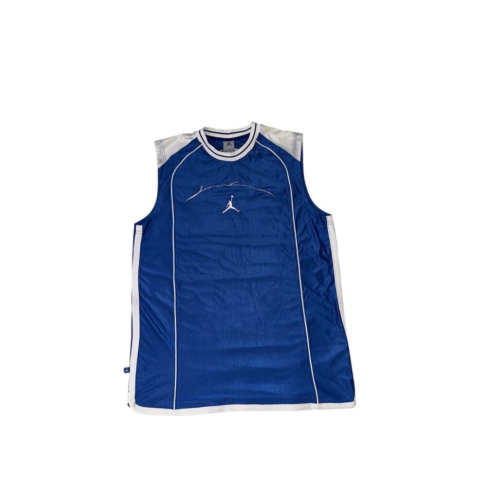 jordan double stitched Blue jersey tank Size Large